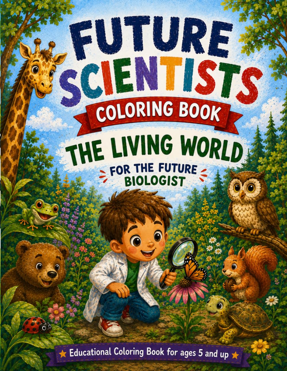 Future Scientists Coloring Book - The Living World: Educational Coloring Book for Kids Ages 5 and Up