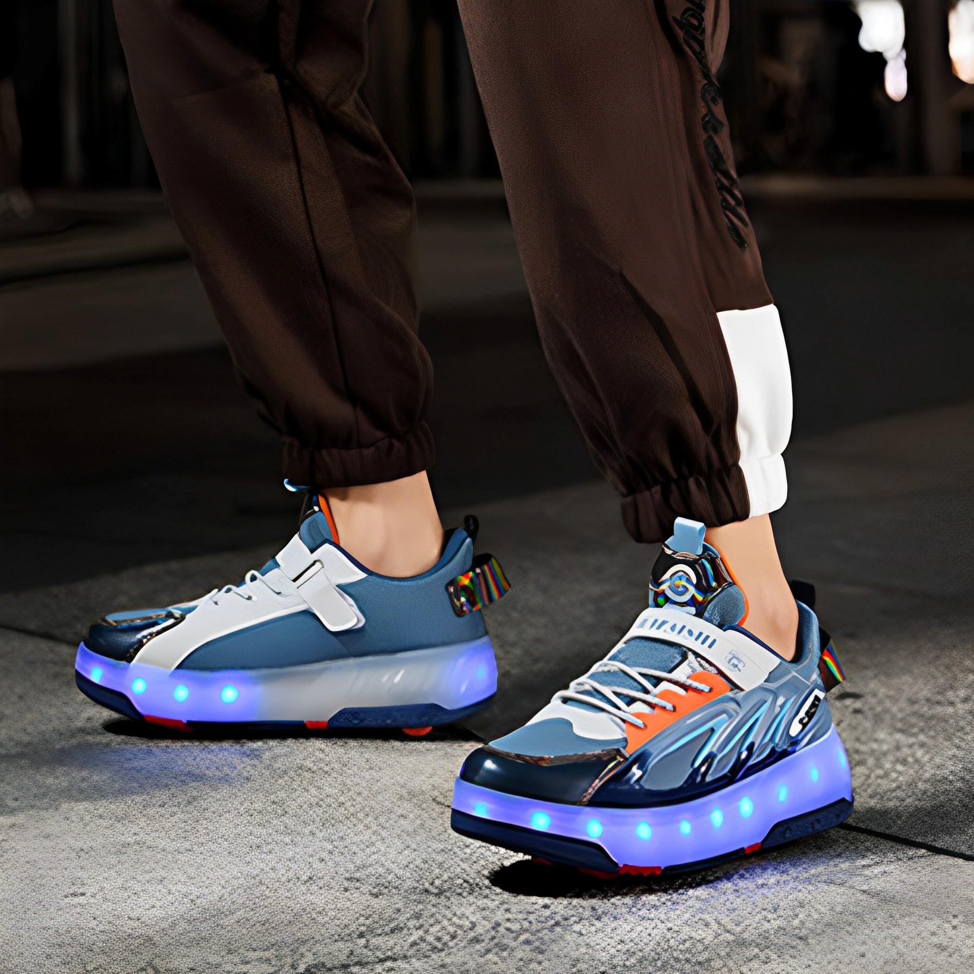 Hixingo Zapatillas con Ruedas Niña Niño, Zapatos con Dos Ruedas para Niñas con LED 2 en 1 Zapatillas Patines Zapatillas Ruedas Niño, Zapatos Patines Calzado de Skateboarding Multifuncionales