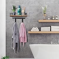 Vista 5 de TJ.MOREE Ironing Board Hanger Metal Wall Mount Iron and Ironing Board Holder, Laundry Room Decor and Storage with Large Storage Black