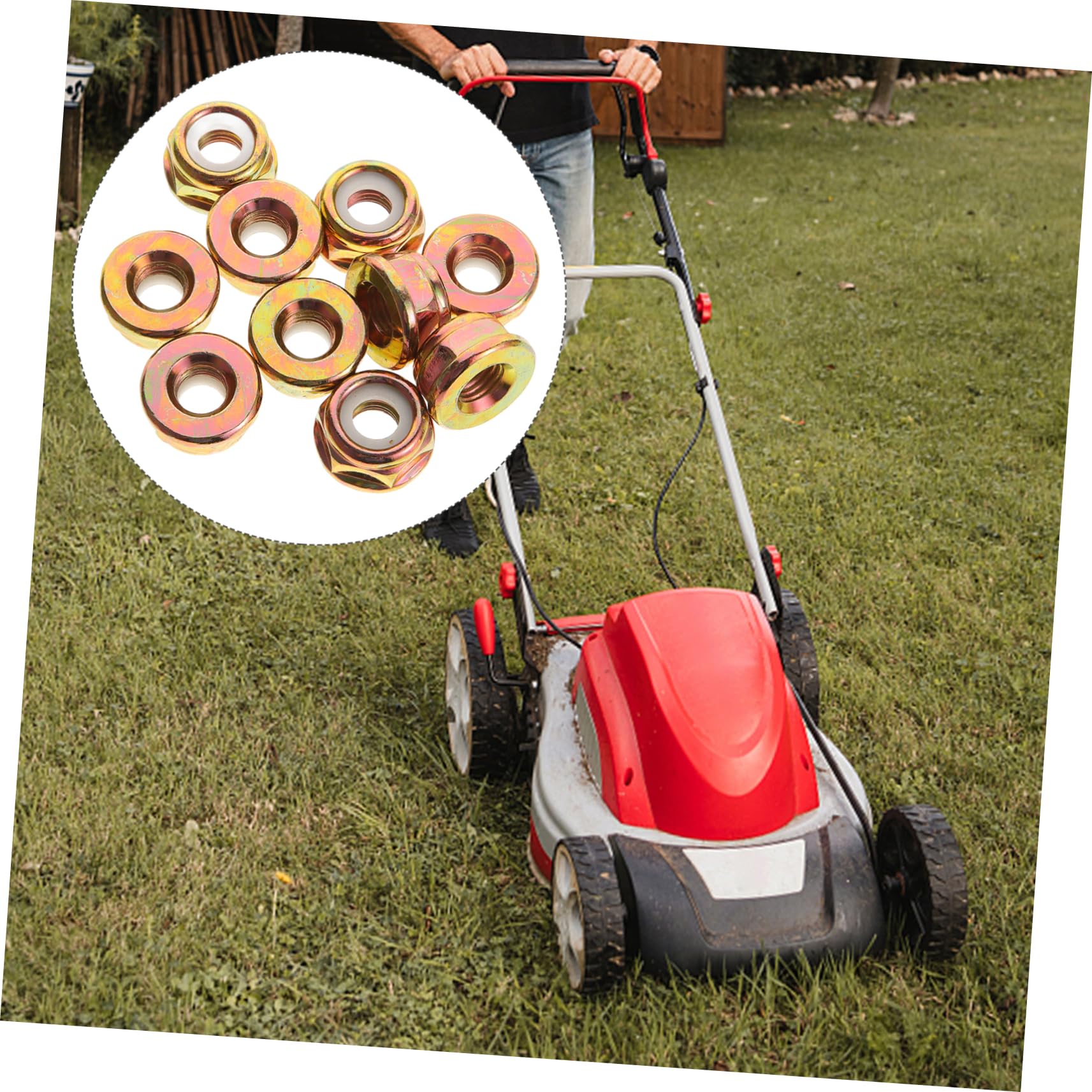 BESPORTBLE 50piezas Tuercas De Cuchilla para Cortacésped y Desbrozadora Tuerca De Trabajo para Reemplazo De Accesorios De Jardinería Compatible Máquinas De Corte De Césped