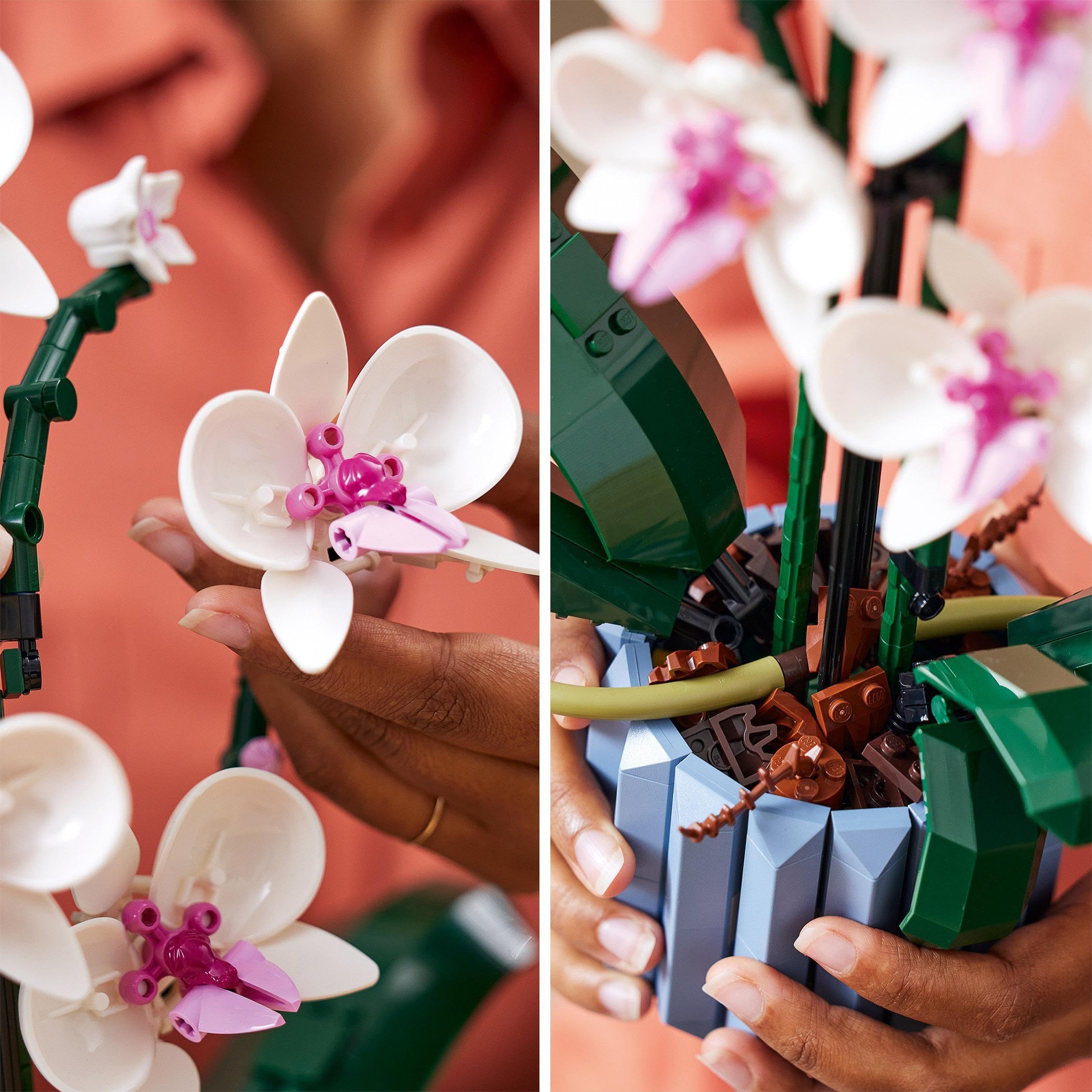 LEGO Botanicals Orchidea, Pianta Artificiale da Costruire per Adulti, Fiori Finti e Vaso per Decorazione di Casa o dell'Ufficio, Regali Creativi, Idea di San Valentino per Lei, Lui, Donna o Uomo 10311