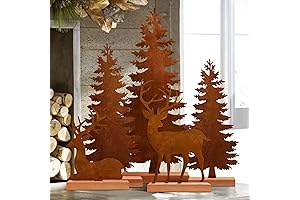 Table Decorations, Metal Christmas Trees and Elks for Shelves