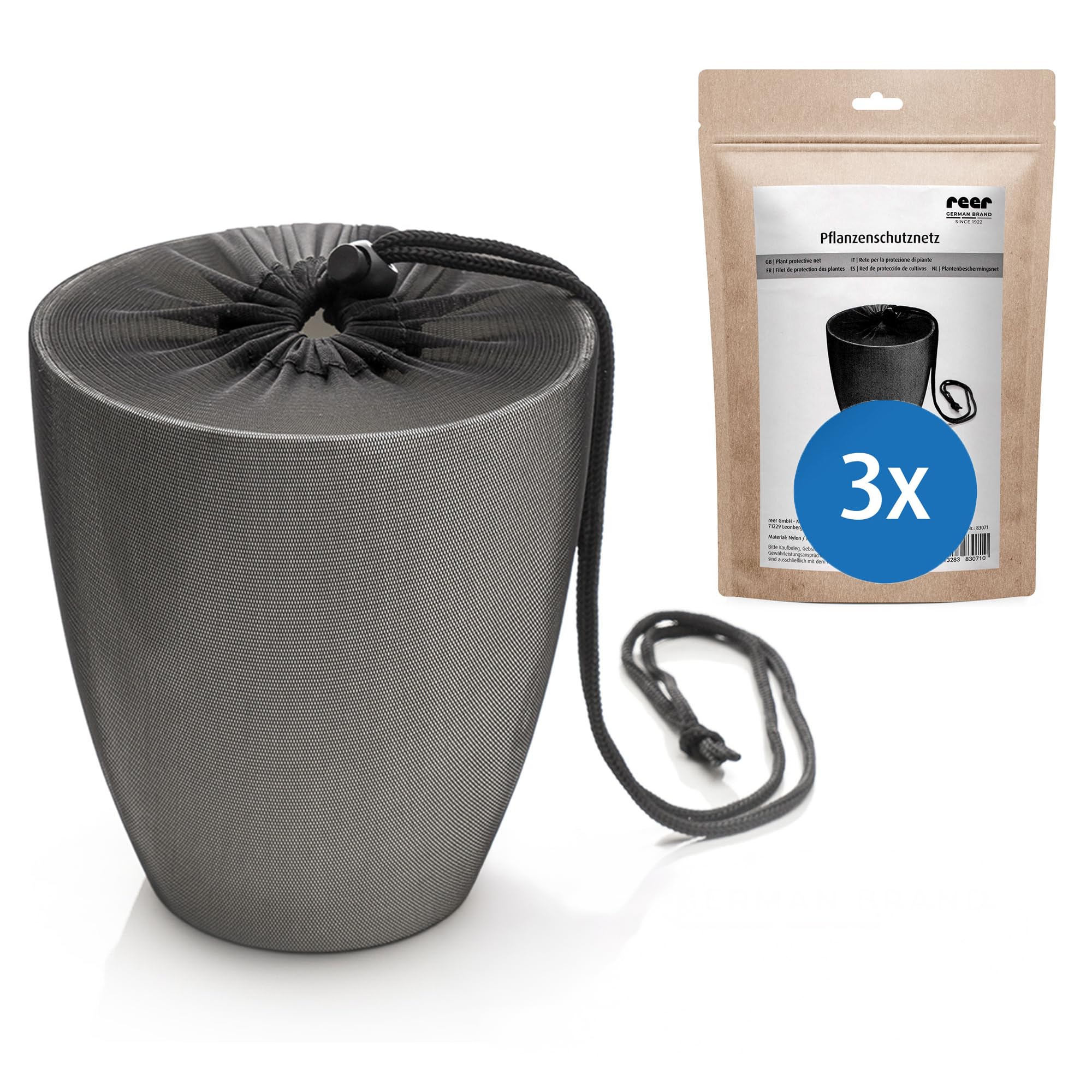 reer Pflanzenschutz-Netz, Paperbag, 3 Stück, für Blumentöpfe bis 30 cm Durchmesser, damit Dein Kind keine Blumenerde isst