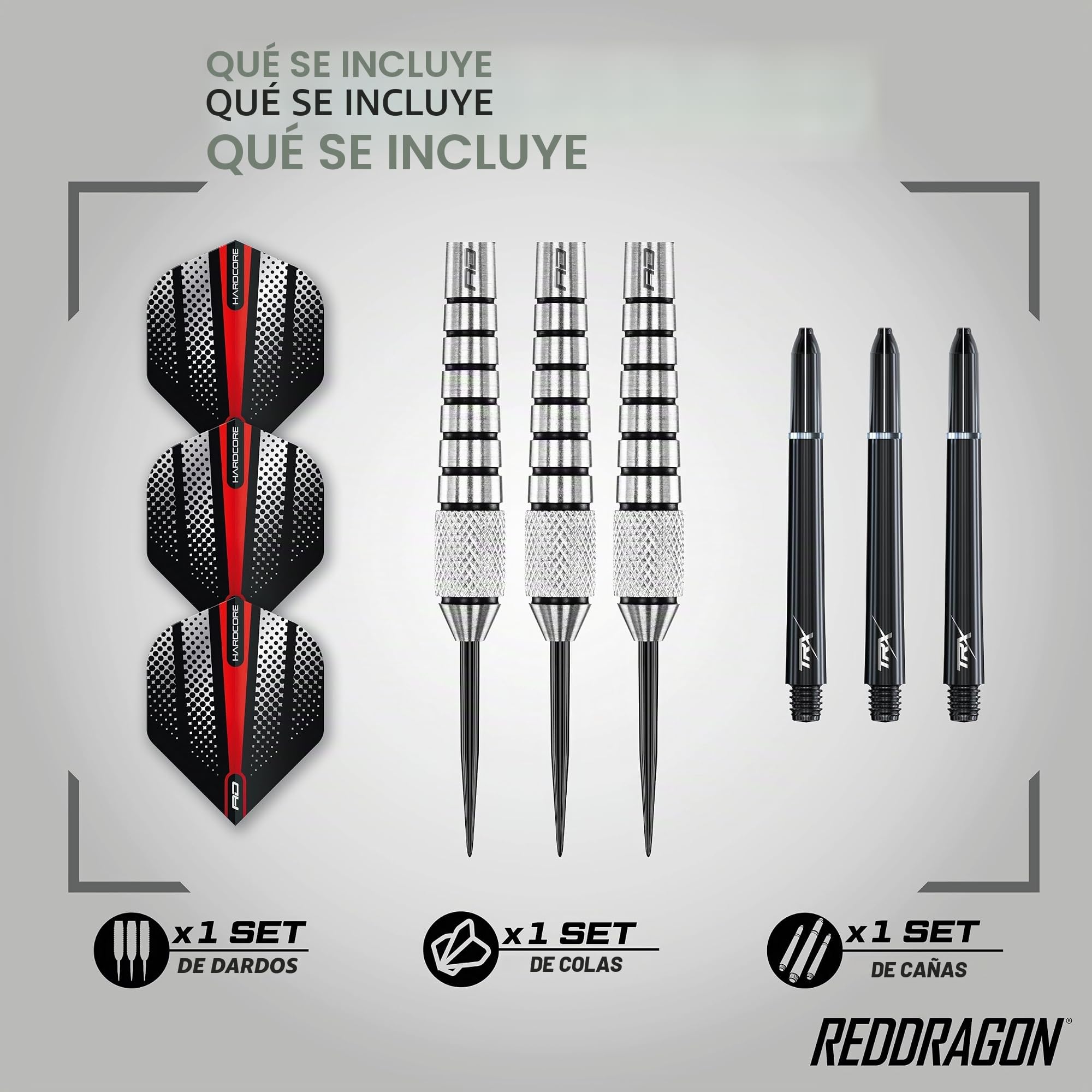 Red Dragon Dardos Sidewinder Series – 80% tungsteno – Juego Profesional de Dardos con Punta de Metal con Dardos y cañas – Disponible en 23 g, 25, 27 g y 30 g