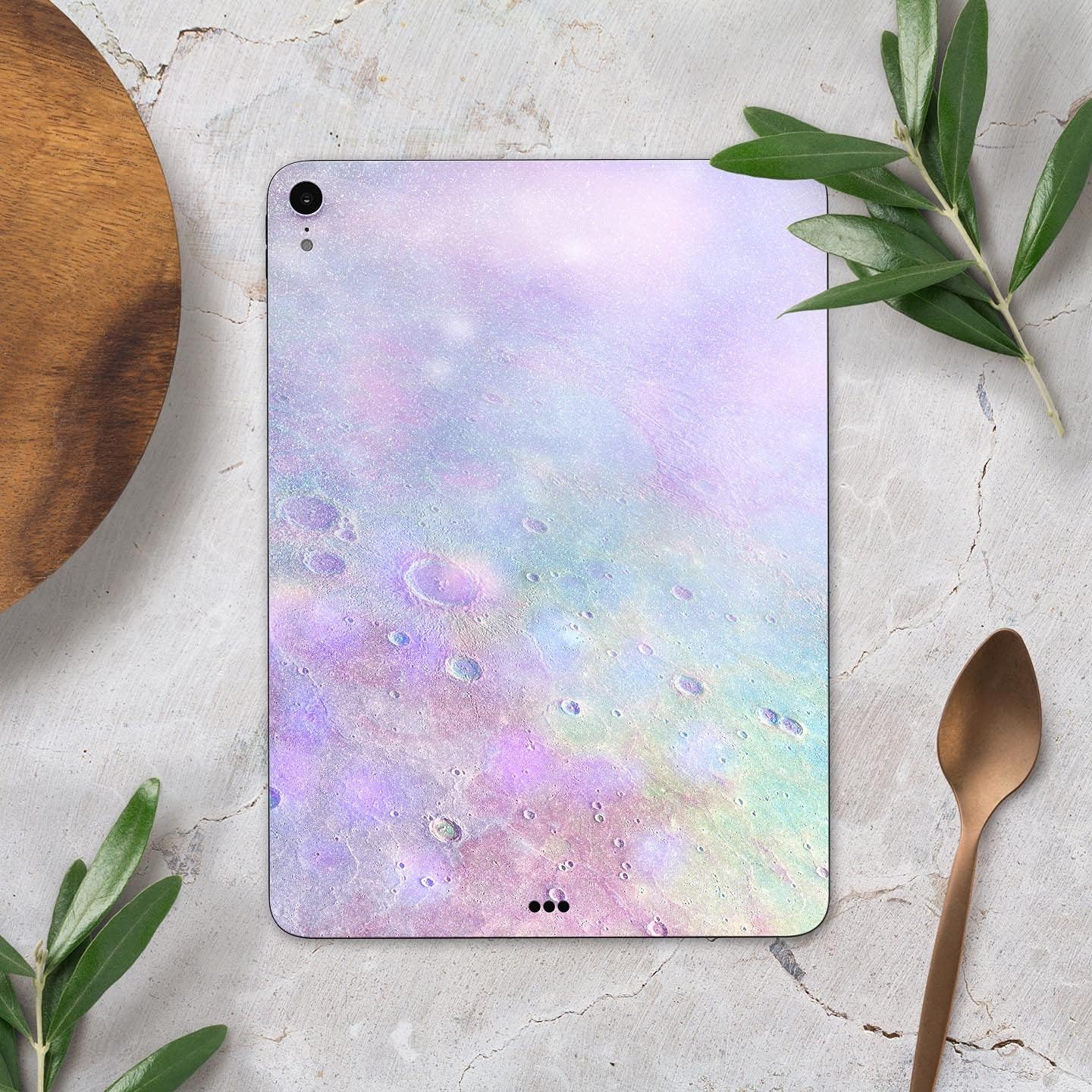 DesignSkinz - The Tie-Dye Cratered Moon Surface Full-Body Wrap Decal Protective Skin-Kit Compatible with Apple iPad mini 5 (A2133/A2124/A2126/A2125) image 4