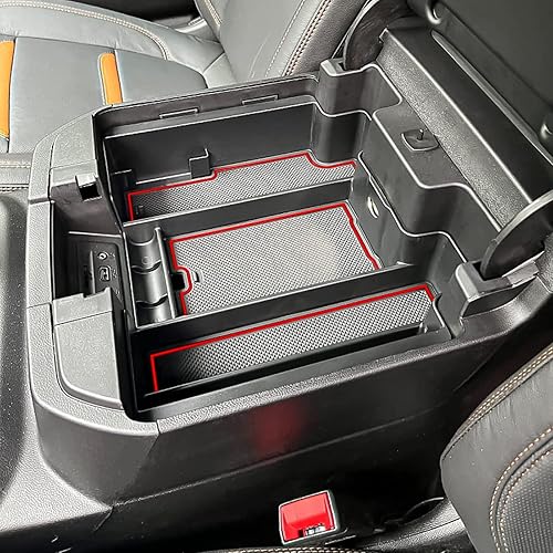 TACOBRO Organizador de consola central compatible con accesorios SilveradoSierra 25003500HD 2020-2023Chevy Silverado 1500 2019-2022  GMC Sierra 1500