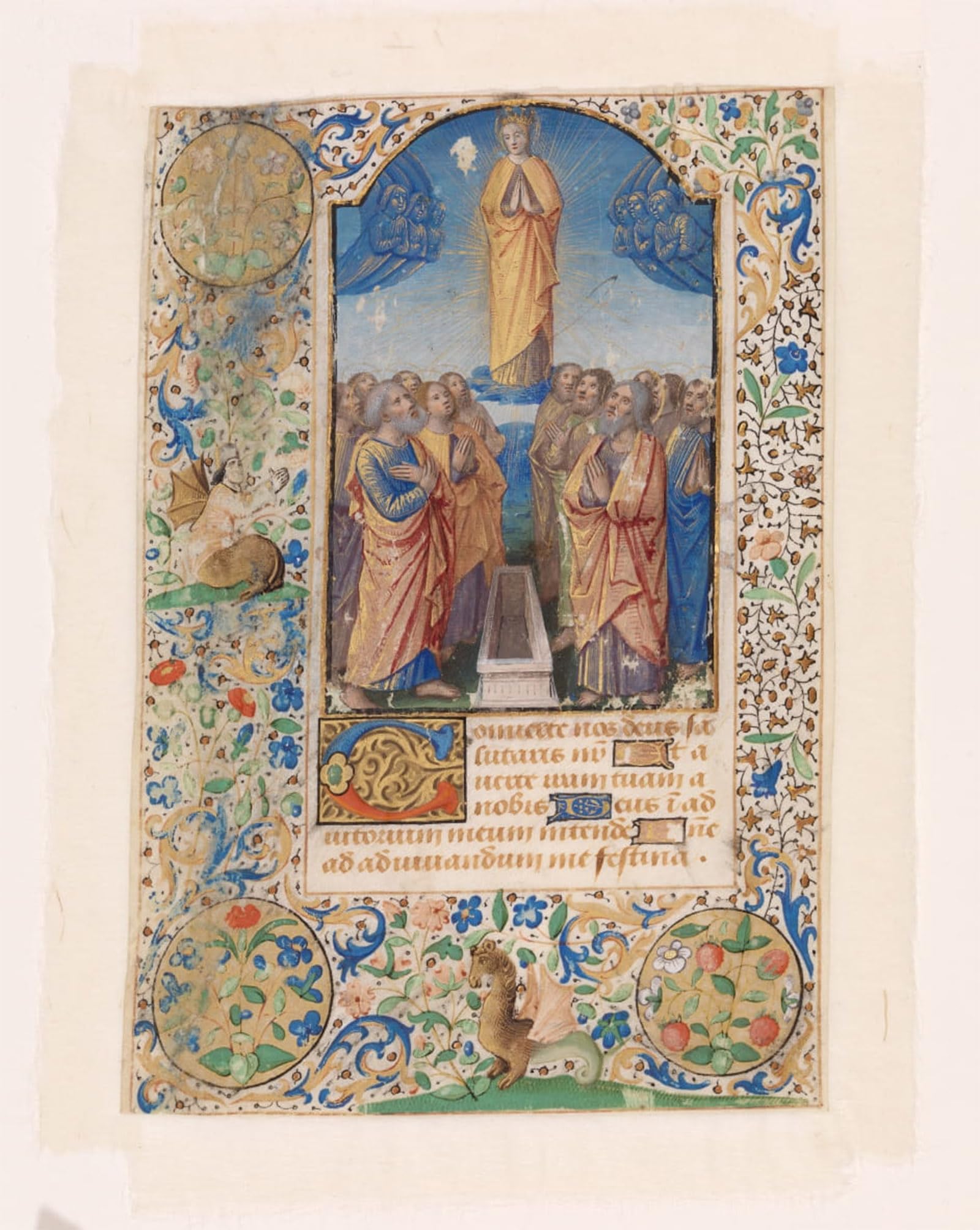 POSTERIIk Famous Modern Artwork Art Mural the Assumption of the Virgin From a Book of Hours by Jean Bourdichon Oil Paintings Pictures for Home Decor 60x90cm