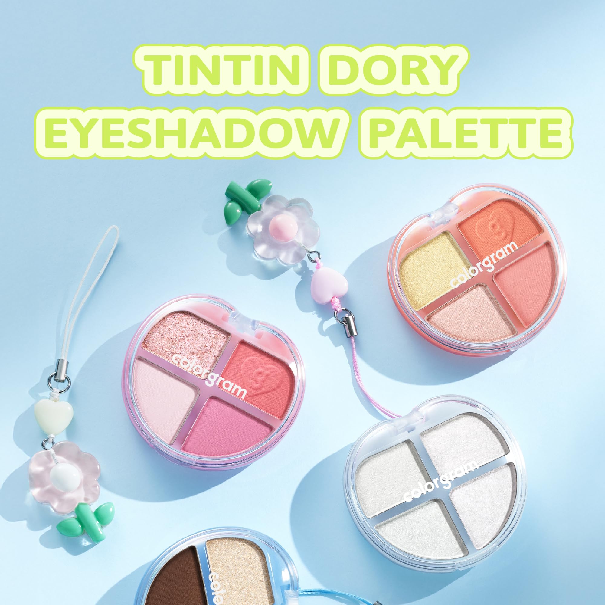 COLORGRAM TINTIN DORY EYESHADOW PALETTE 05 FAIRY DORY | 4 Color Compact Palette with Silky Smooth Texture | Travel-Friendly Collectible with Vibrant Shades | Ideal for Daily Glam or Bold Looks | Vibrant Shades, Silky Smooth Texture, Travel-Friendly, Daily Glam, Bold Looks, Collectible