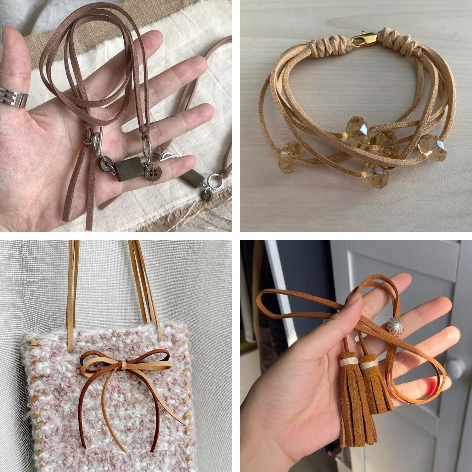 Accessori per gioielli con cordino in vera pelle intrecciata nera da 2 metri 3 4 5 6mm Cordoncino in pelle tondo per creazione di gioielli con bracciale fai da te