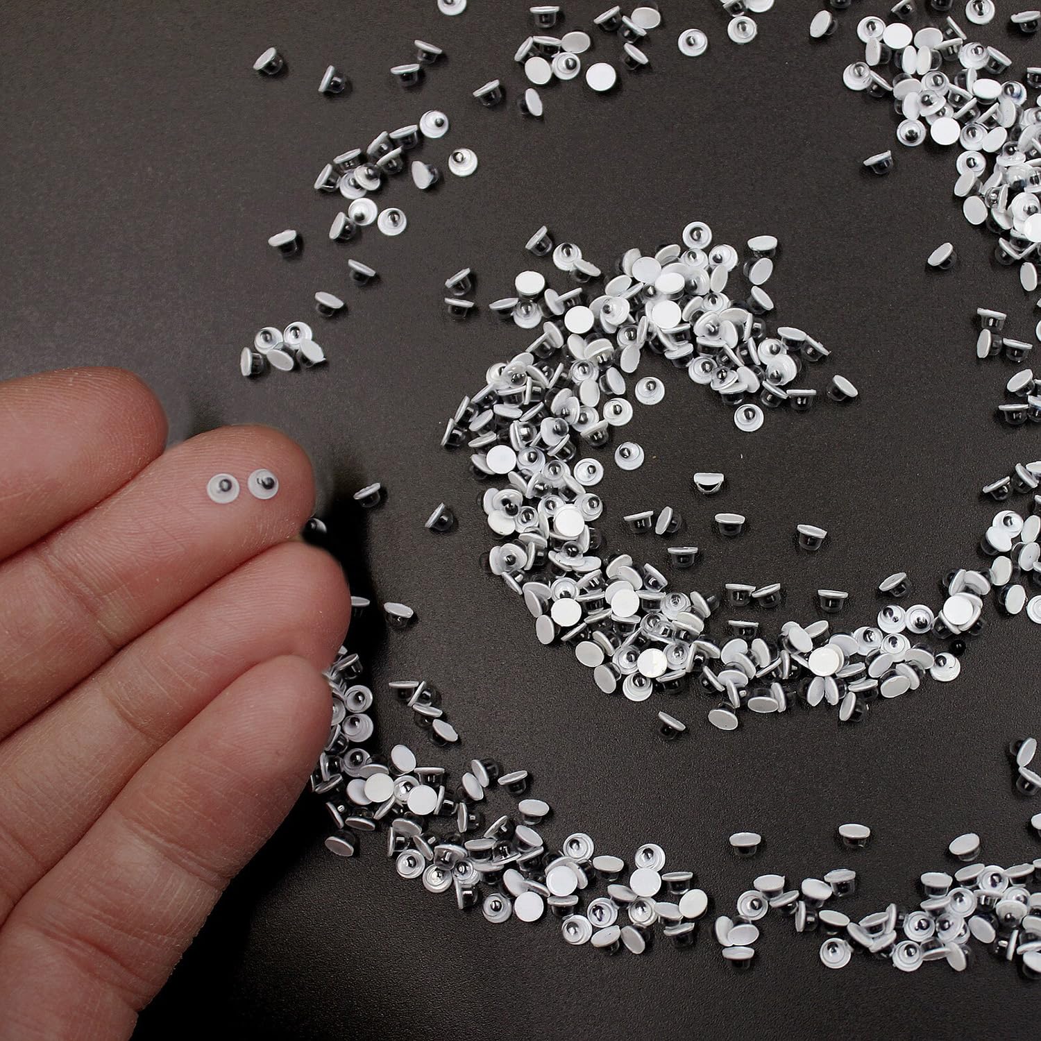 picocosmxiruo Extra Tiny Googly Eyes 50 Pk 0.19inches Craft Wiggle Eyes for Christmas Ornaments, Bears, Scrapbooking - Craft Supplies