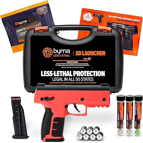 Miniatura 1 de Byrna SD Autodefensa Kinetic Launcher Ultimate Bundle - Lanzador de proyectiles cinético no letal defensa del hogar defensa personal orgullosamente