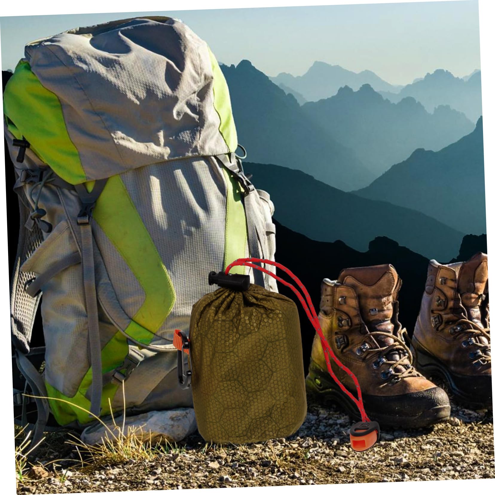 TOYANDONA Saco De Dormir De Emergencia Cálido Ligero para Viajes para Adultos para Acampar Compacto Frío Equipo De Senderismo Mantas Térmicas De Emergencia Película De Aluminio