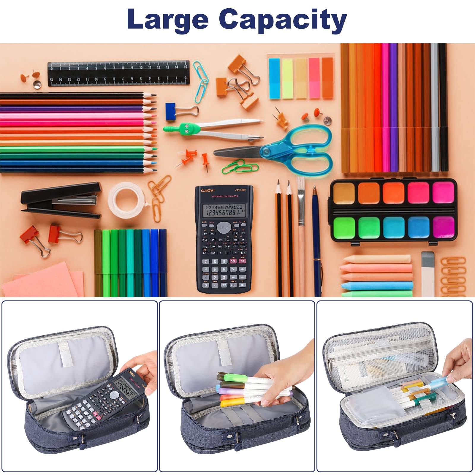 Bolsa De Lápices De Gran Capacidad, Estuches Escolares Estéticos, Soporte De Papelería Kawaii