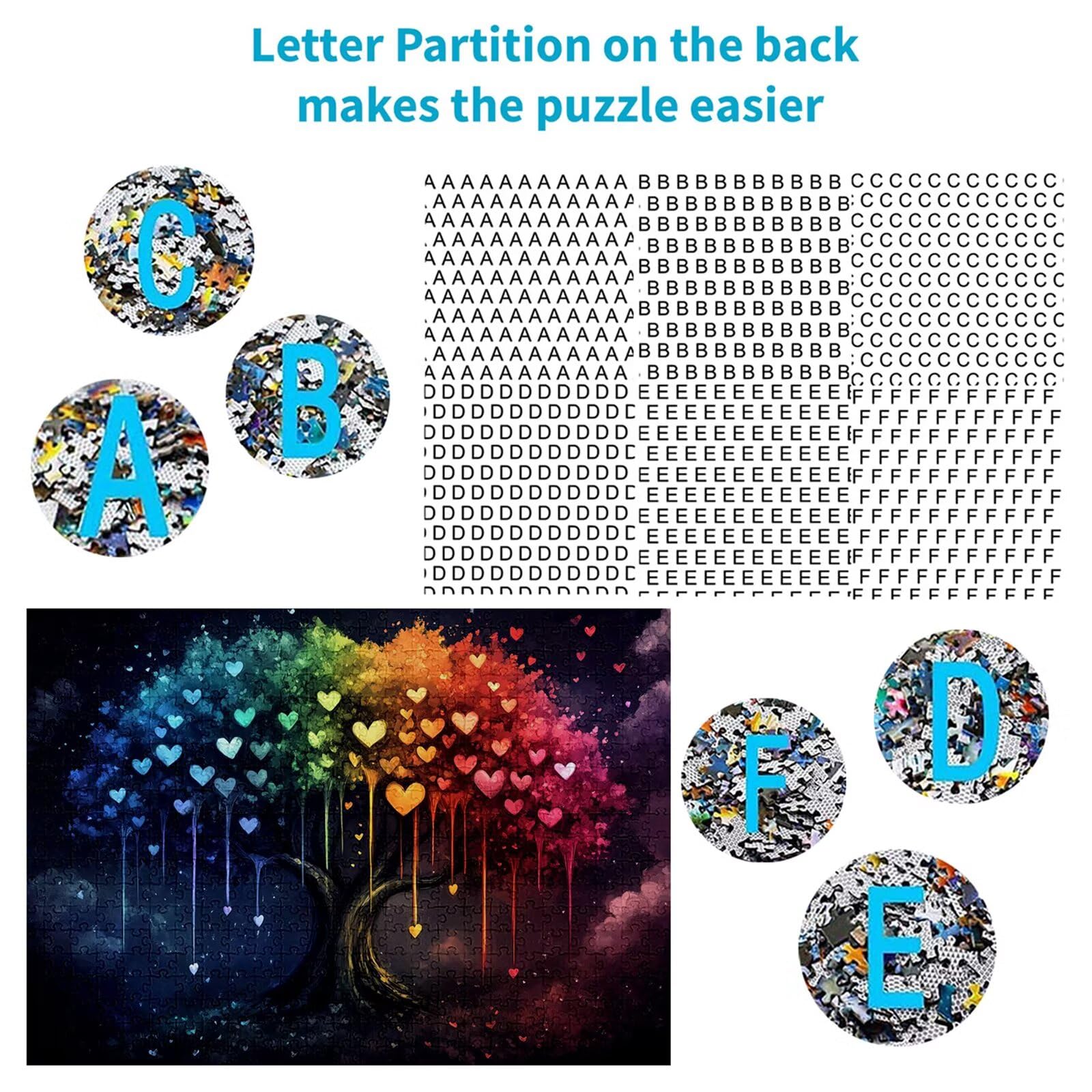Puzzle 3000 elementów miłość puzzle dla dorosłych drzewo 122 x 81 cm unikalne rzemiosło klasyczne drewniane układanka 3D do rodzinnych gier biznesowych, układanka do samodzielnego wykonania nawet do