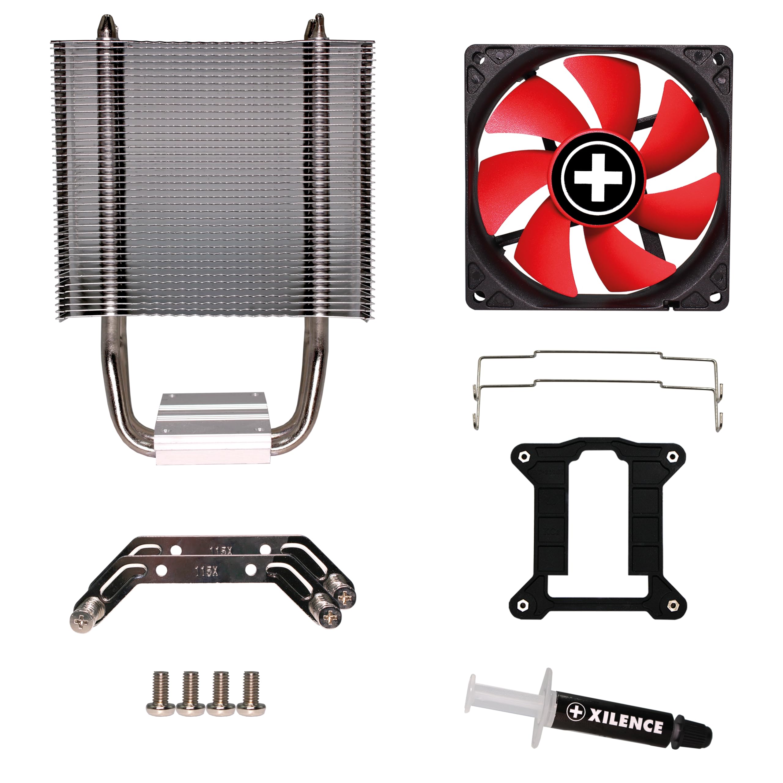 Xilence I402 Ventilateur CPU Tower Intel, LGA 1150/1151/1155/1156/1700/1200, 130W TDP, ventilateur PWM silencieux de 92 mm, installation facile, idéal pour PC Gaming/Office/Home, argent