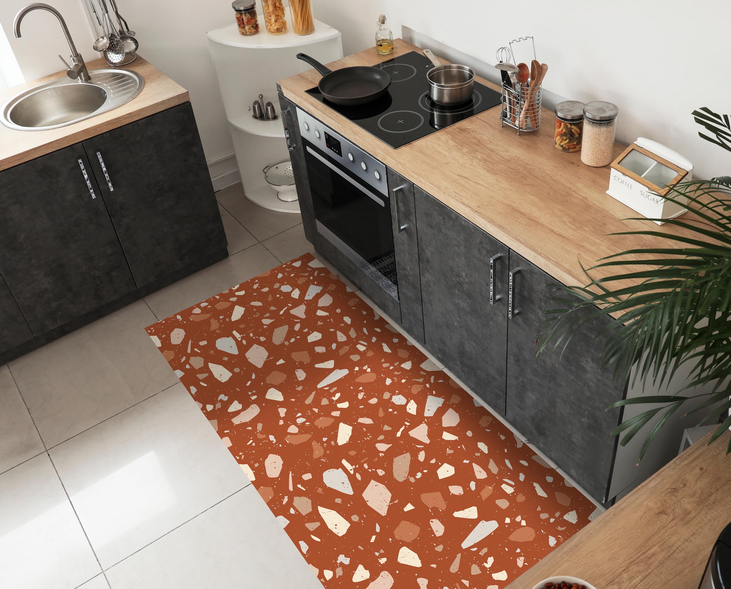 NivellPublicitari Tapis Vinyle Hydraulique Bleu 120 X 60 Cm - Cuisine, Chambre, Salle à Manger - Antidérapant, Adaptable, Pour Enfant - Caoutchouc Éponge Et Sol PVC