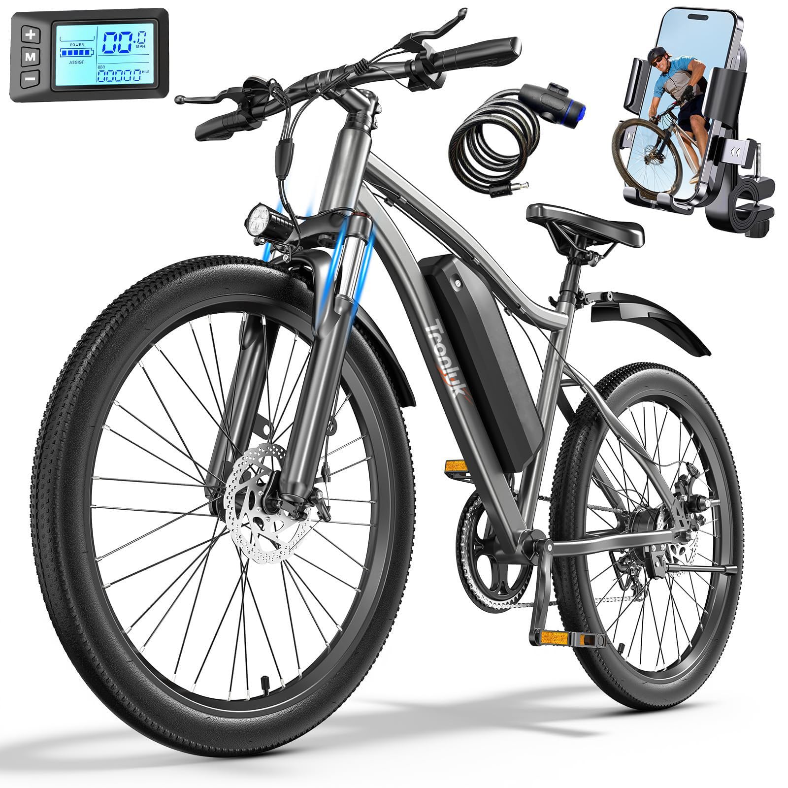 electric power assisted bicycle Amazon.com: Electric Bike for Adults, 26