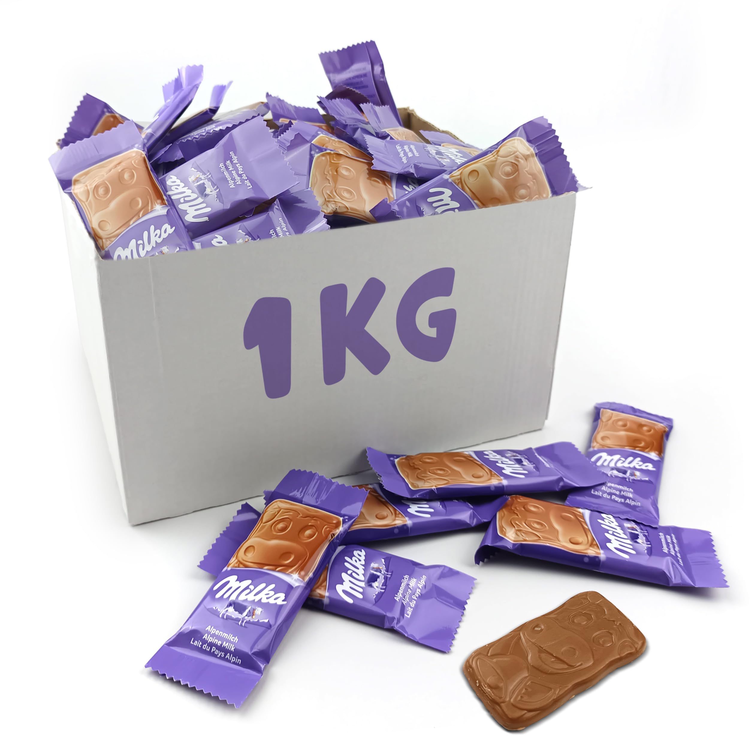 Milka Kuhriegel Alpenmilchschokolade ca. 74 Stück, 1036 g