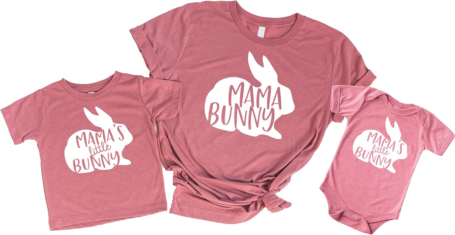 Olive Loves Apple Mommy Bunny and Little Bunny Shirts & Bodysuits for Baby and Toddler Youth Girls and Adults