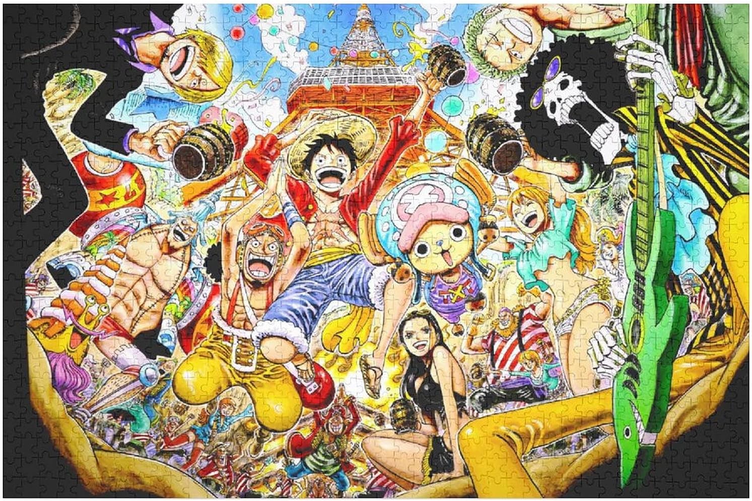 ワンピース ジグソーパズル 1000 ピース アニメ 木製 パズル 大人と子供 チャレンジ ファミリーゲーム プレゼント Faz Co