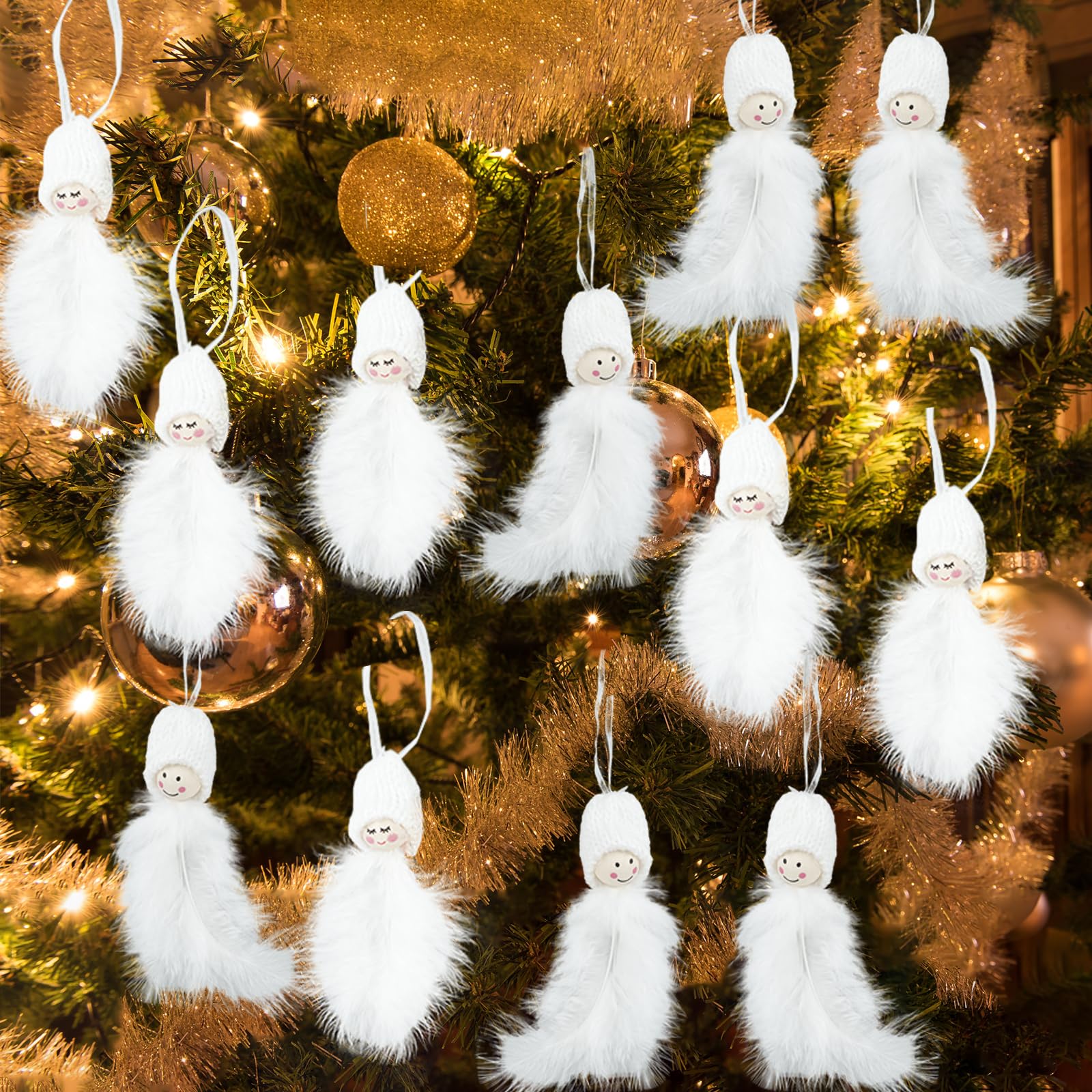 7.5In Mini Angel Christmas Tree Topper, Fairy Pendant, Fabric Angel for Christmas  Decorations, Tree Ornament by Shi Ling - Walmart.com, image size:1600x1600