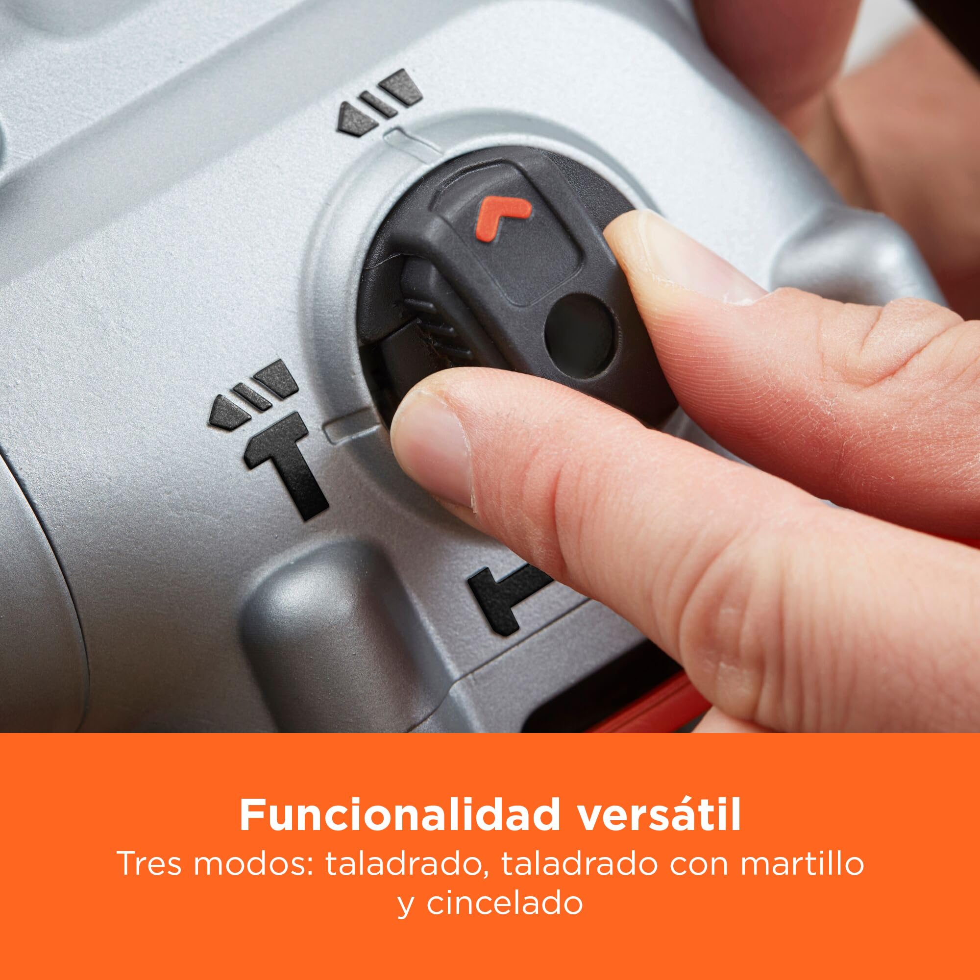 BLACK+DECKER Taladro percutor SDS+, motor de 1250W, 3 modos de funcionamiento, fuerza de impacto de 3,5J, incluye brocas y cincel, BEHS03K-QS