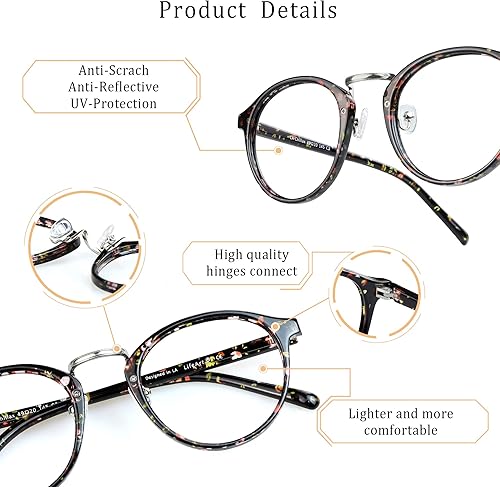 Miniatura 2 de LifeArt - Anteojos con bloqueo de luz azul, anti fatiga, anteojos de lectura para computadora, videojuegos, televisión anteojos para mujer y hombre