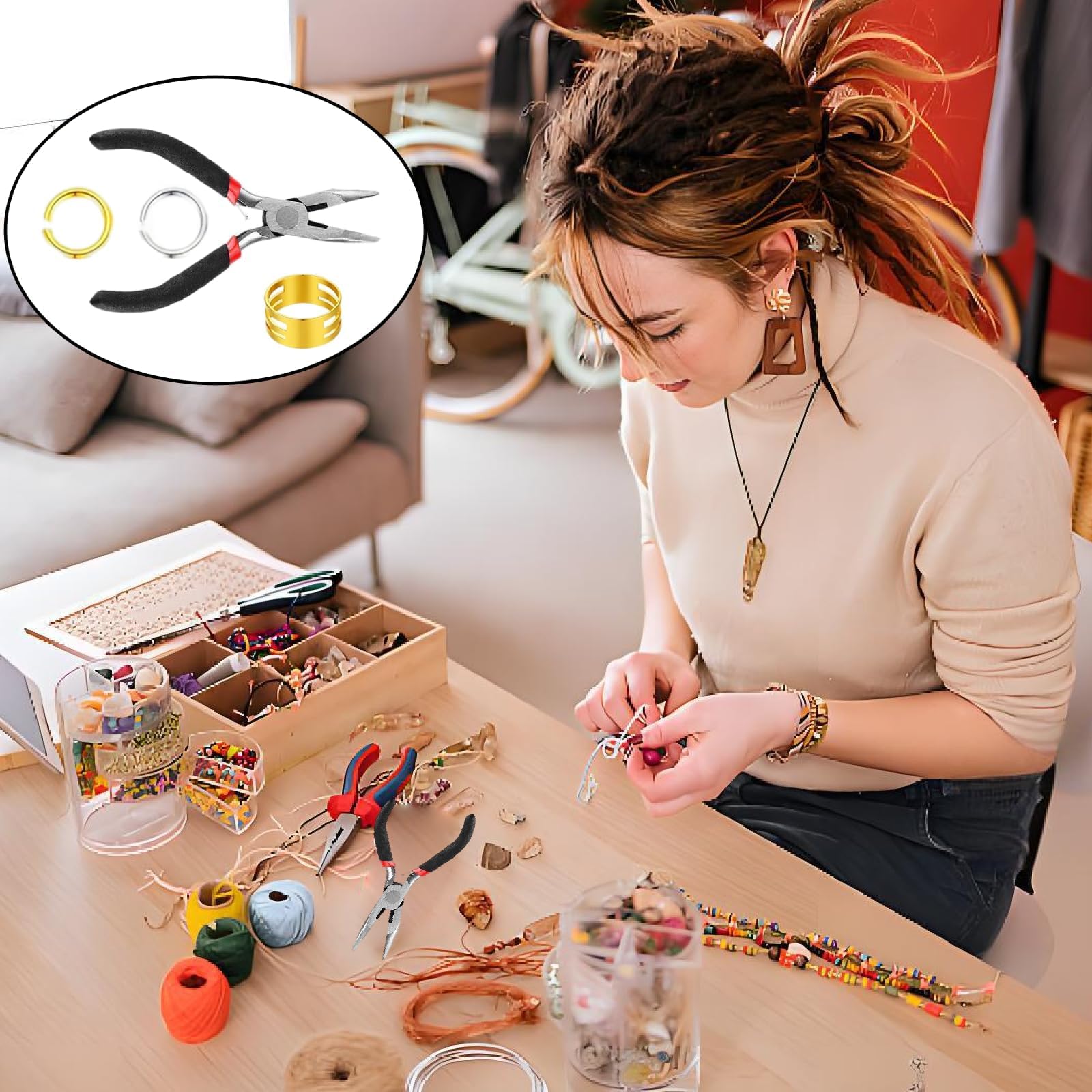 602 Pcs Earring Making Kit, Earring Hooks for Jewellery Making Gold Silver Jewellery Hook Earrings Make Set, with Hooks - Image 4