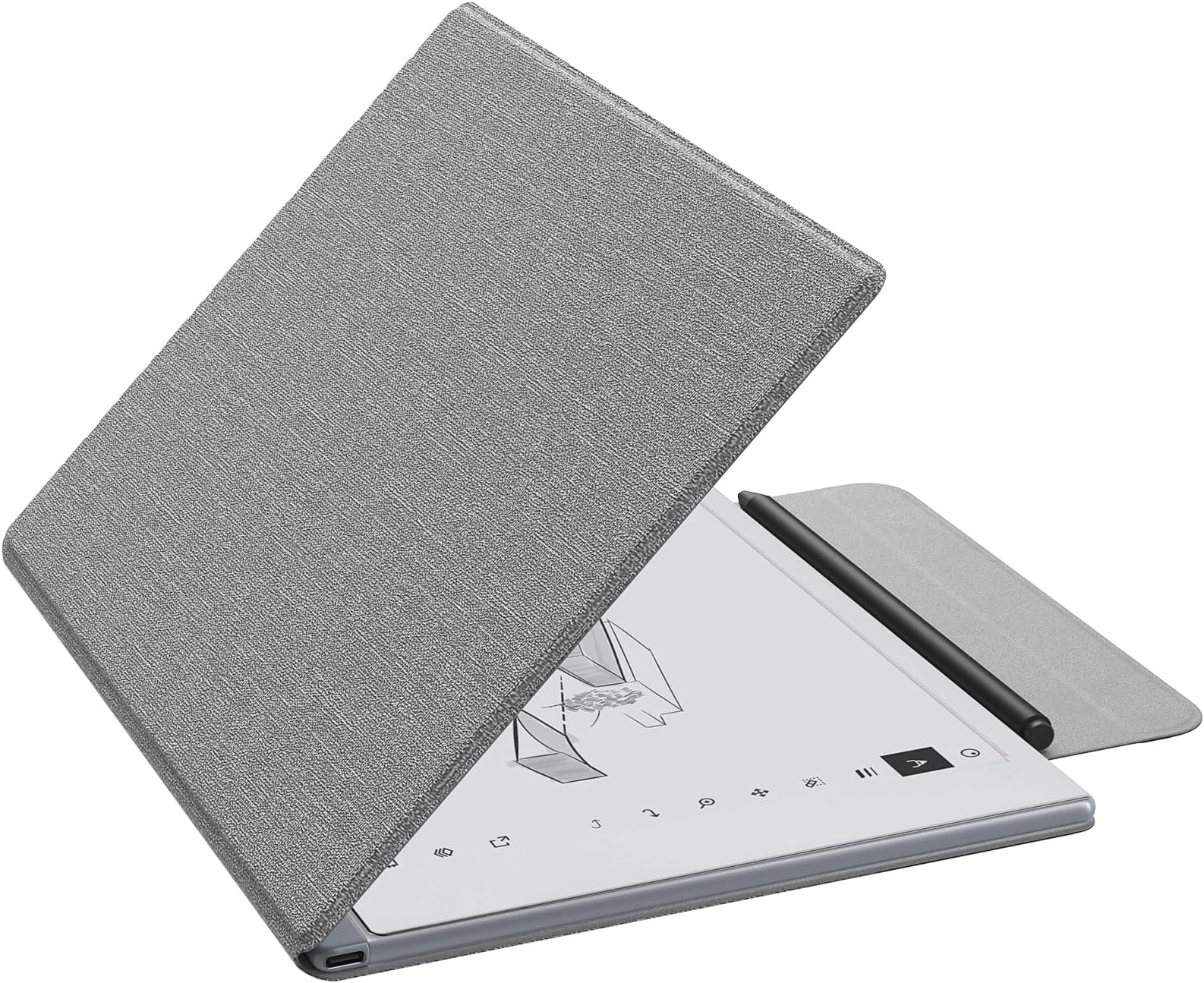 MoKo Case for Remarkable 2 Tablet, Ultra-Thin Magnetic Case with Wide Pen Protective Clasp, Smart Cover Folio for Remarkable Tablet 2 10.3" 2020 Release, Denim Gray