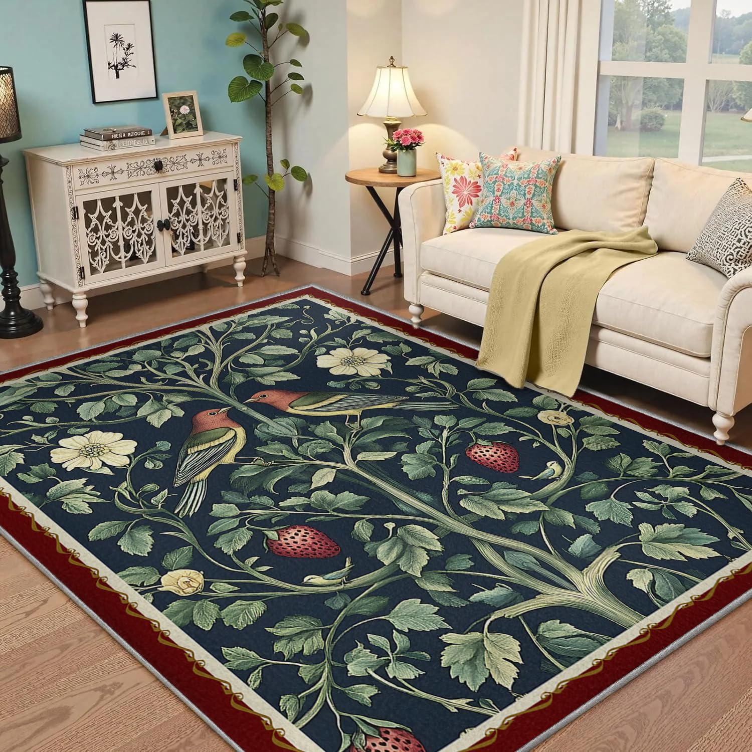 Tapis de salon lavable et antidérapant résolvant les glissades en salle à manger