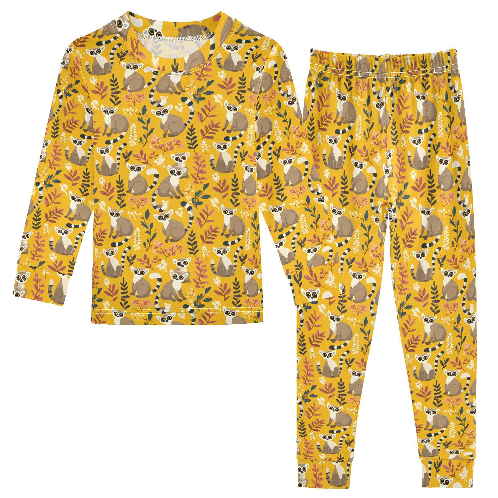 Aflyko Kids Pajama Set, Cotton Long Sleeve Pajamas for Boys and Girls 6 Years