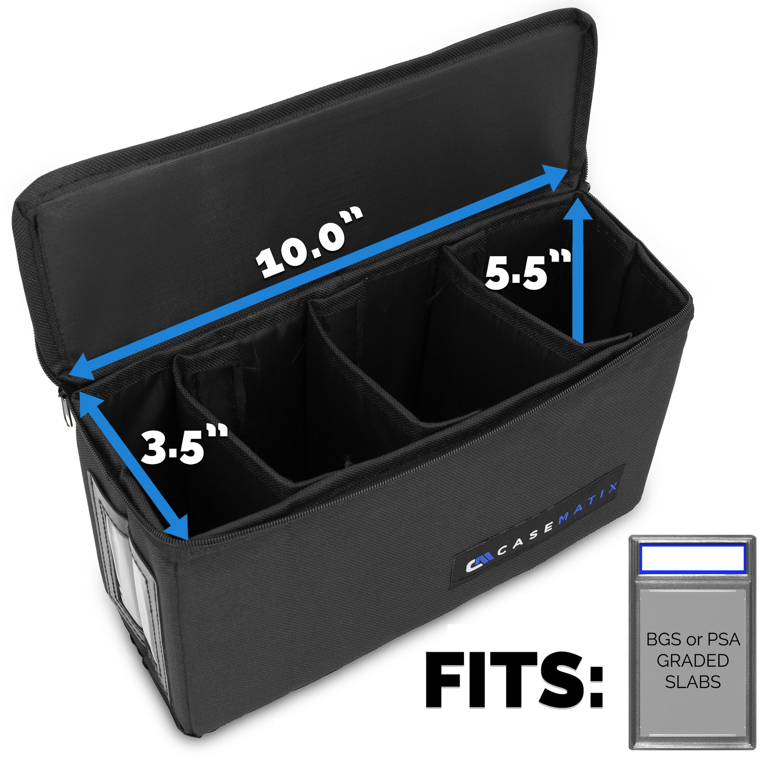 CASEMATIX Graded Card Case Light Duty Compatible with 30 PSA BGS Graded Sports Trading Cards - Image 3