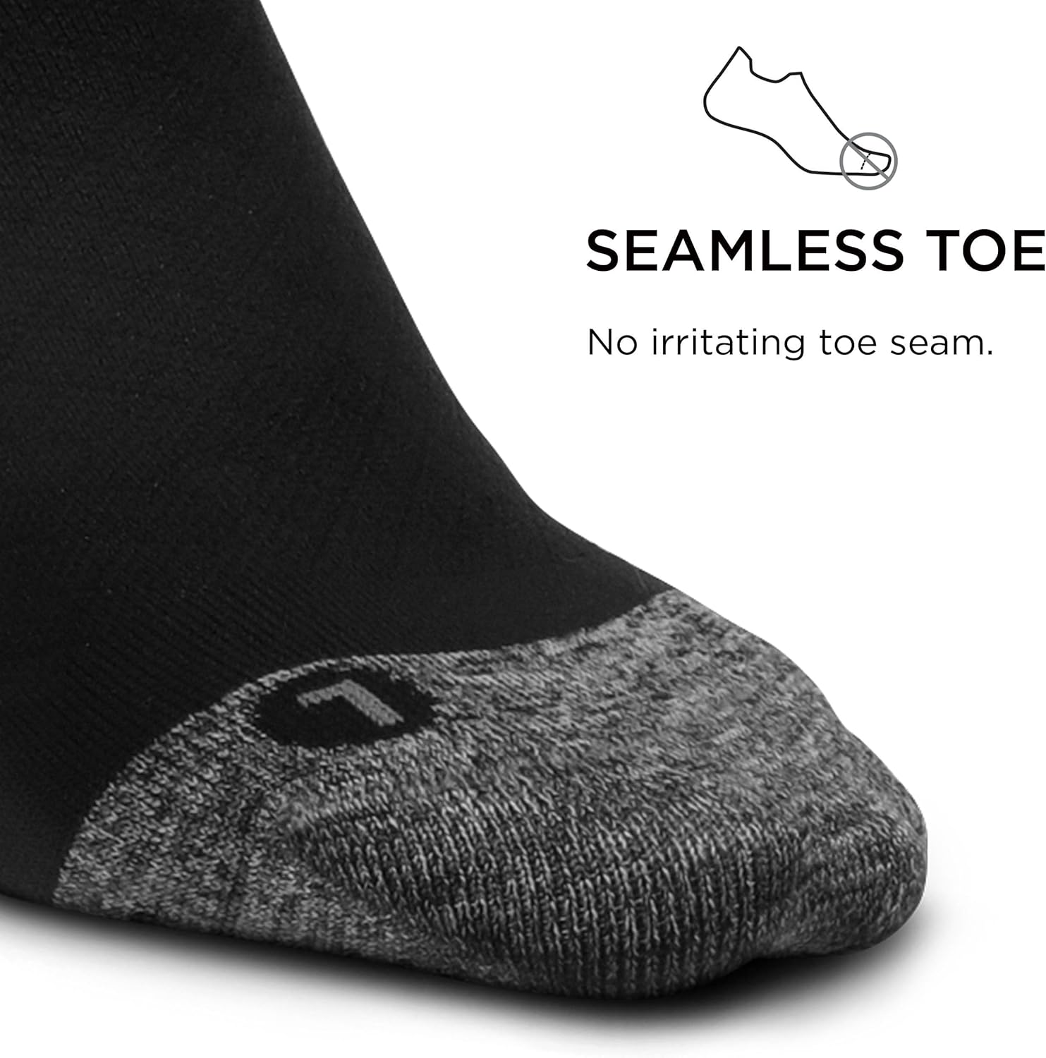 Feetures Plantar Fasciitis Relief Ultra Light Cushion Ankle Sock - Tab Socks with Heel Tab