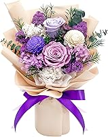 QOEAZY Preserved Flowers Bouquet in Luxury Gift Box - Eternal Roses for Mom, Wife, Valentine's, Mother's Day Gifts