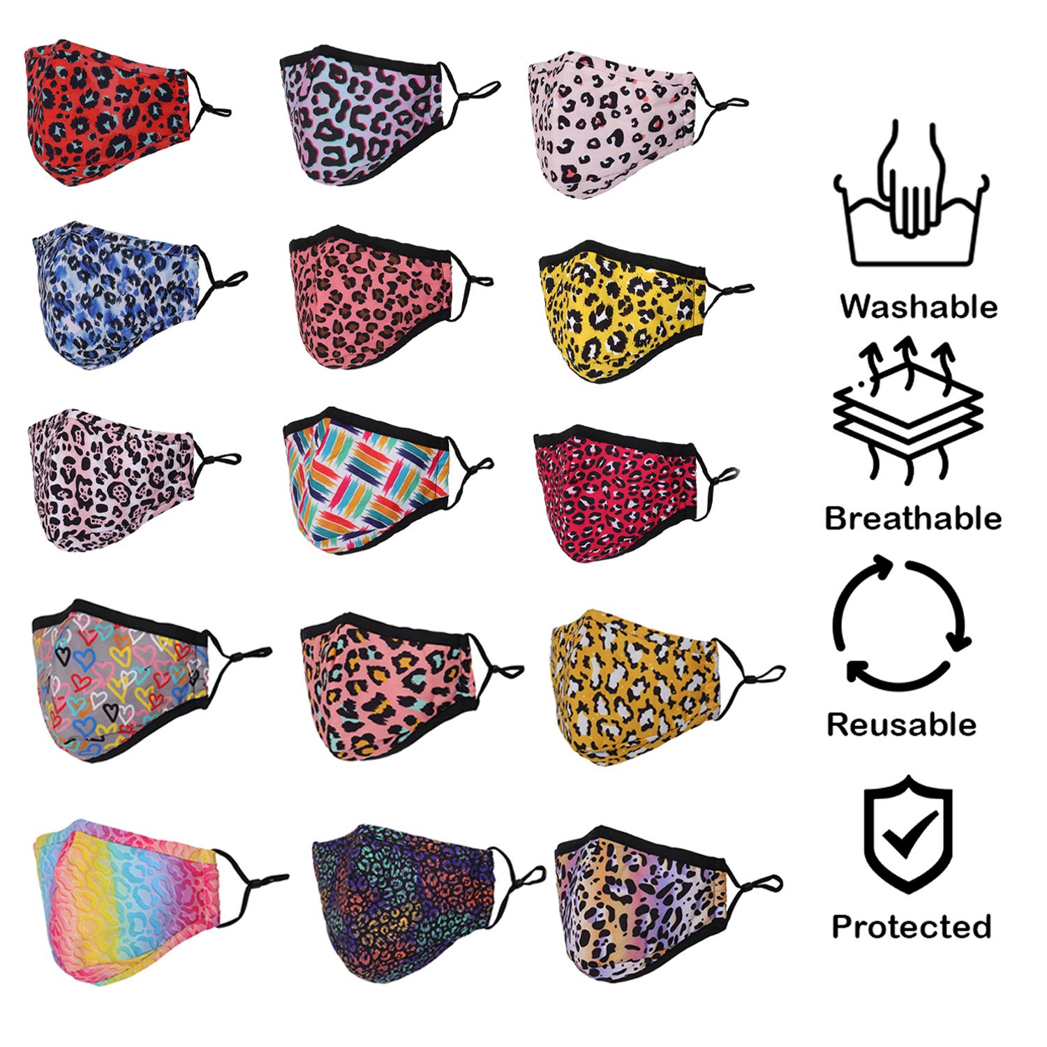 Maschera Viso Riutilizzabile Regolabile A 3 Strati - Italia - Foto 3