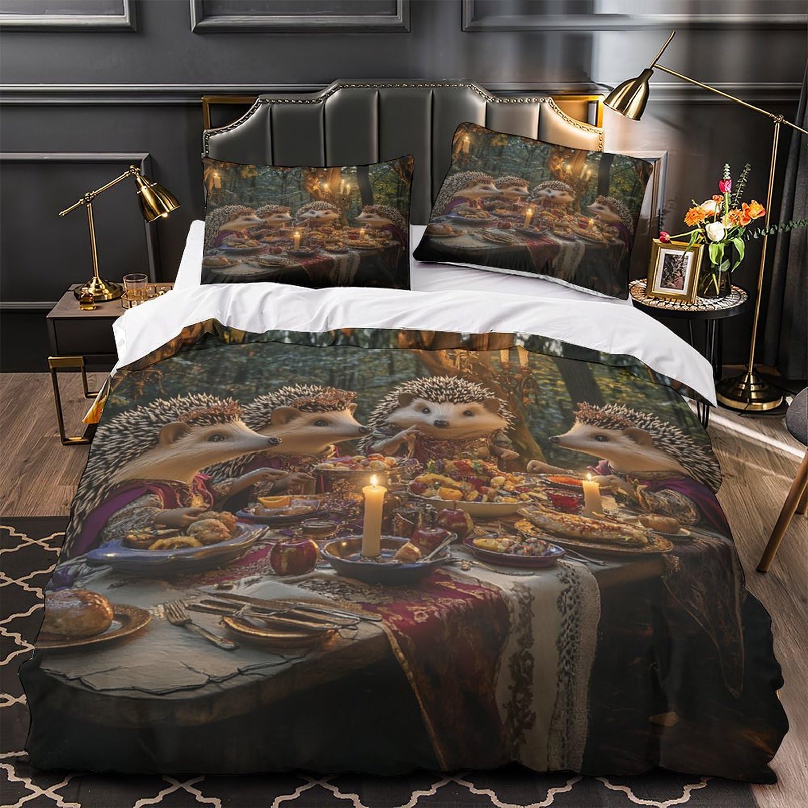 Housse de couette 220x240cm hypoallergénique contre les allergies pour la peau des ados