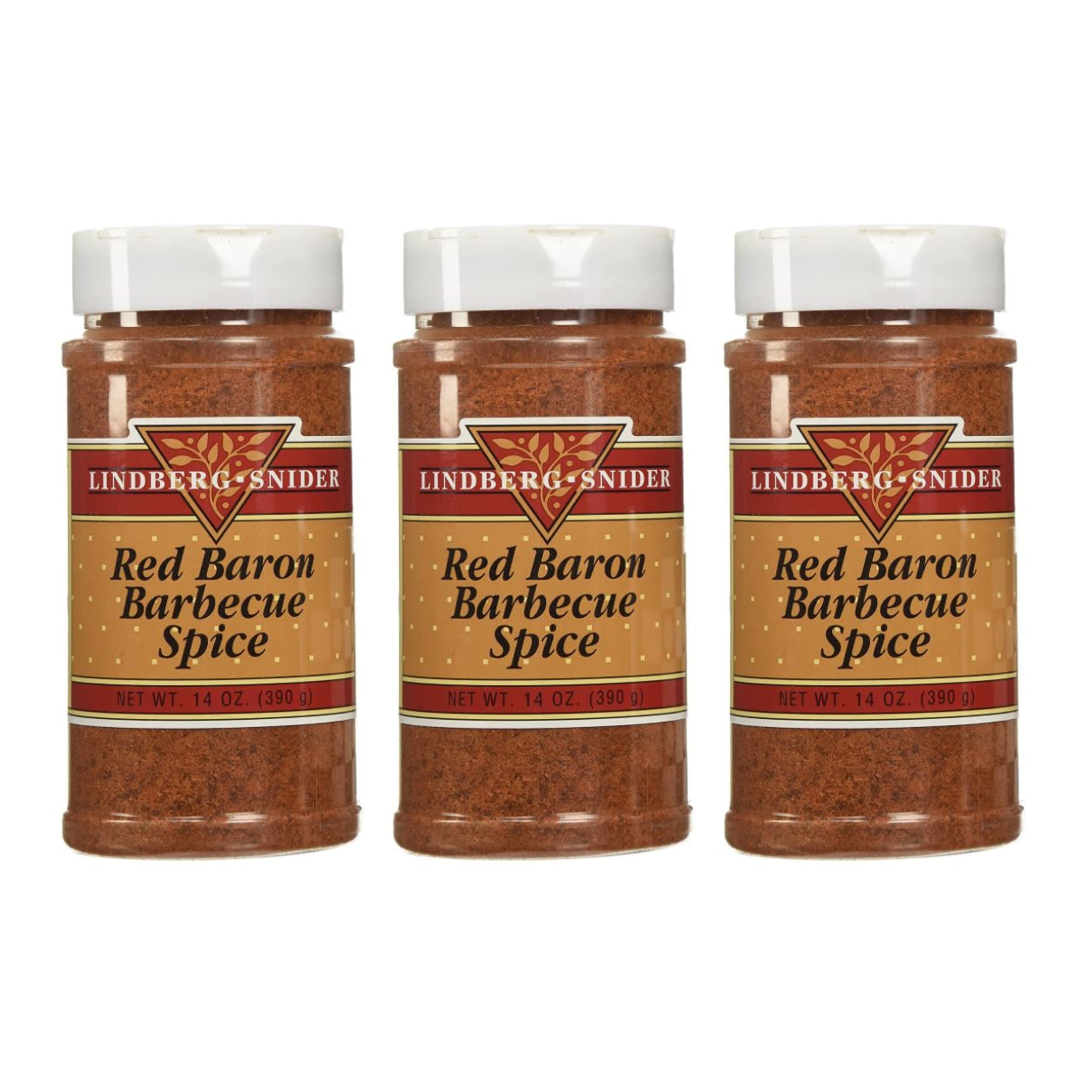 Lindberg Snider Red Baron Barbecue Spice - 14 Oz Butcher Shop Seasoning Dry Rub
