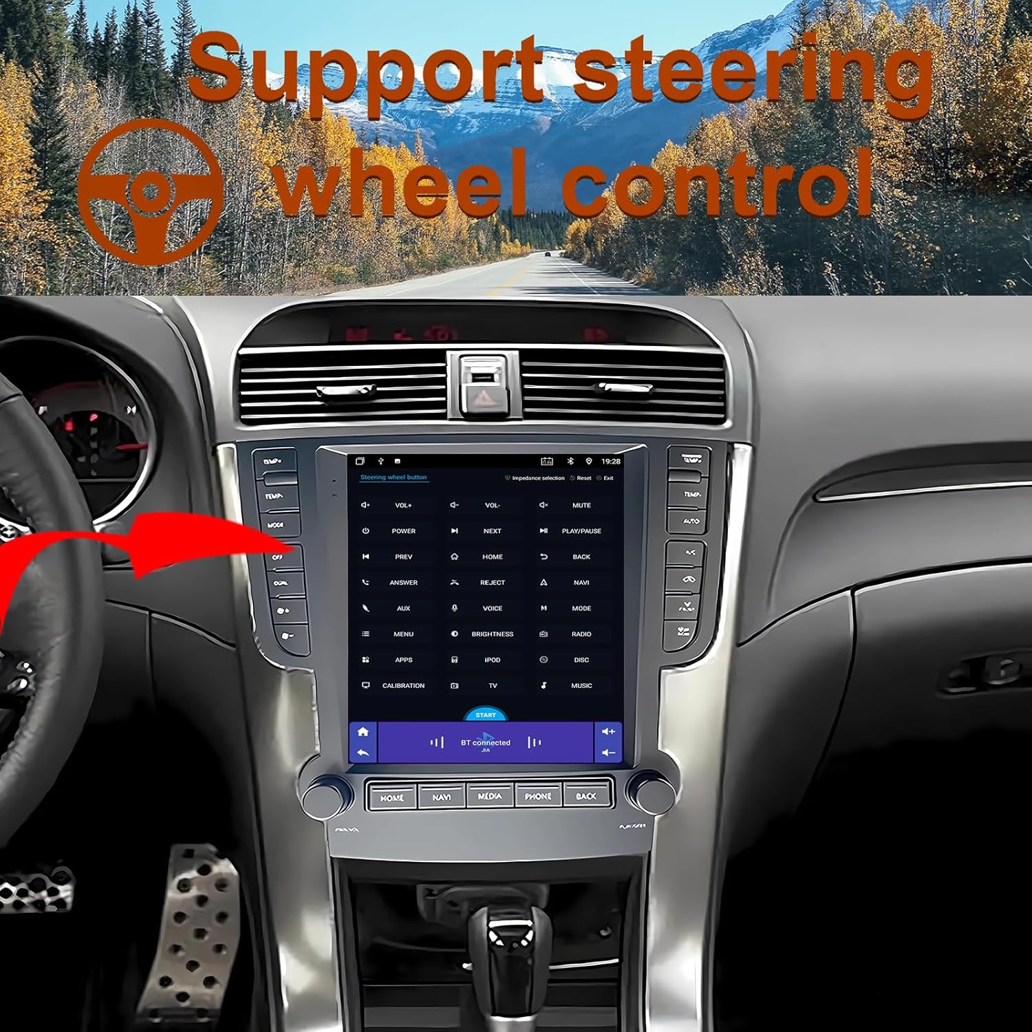 Android 14 Stereo Radio for Acura TL 2004-2008 Upgrade Head Unit 9.7-Inch HD IPS Touch Screen Built-in Wireless Apple Carplay & Android Auto with GPS Navigation Bluetooth WiFi+Backup Camera