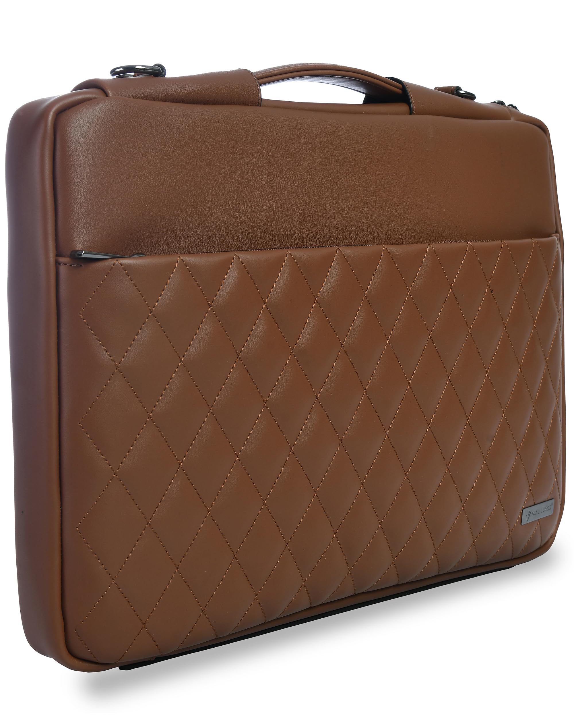 Vaku Luxos® Criss Cross Series 13"|16 Inch Laptop Bag Leather Collection Messenger Organizer Shoulder Sling Office Bag for Men & Women With Adjustable Strap for Laptop and MacBook