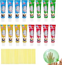 Magic Bubble Glue, Set of 16 Elastic Blowt Balloons with Straw | Super elastic bubble plastic, Christmas gifts for school enrolment