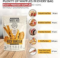 Vista 6 de Mezcla de moda para gofres y panqueques Cono belga de burbujas Ingredientes naturales Fácil preparación Alcanza el sabor a vainilla 15