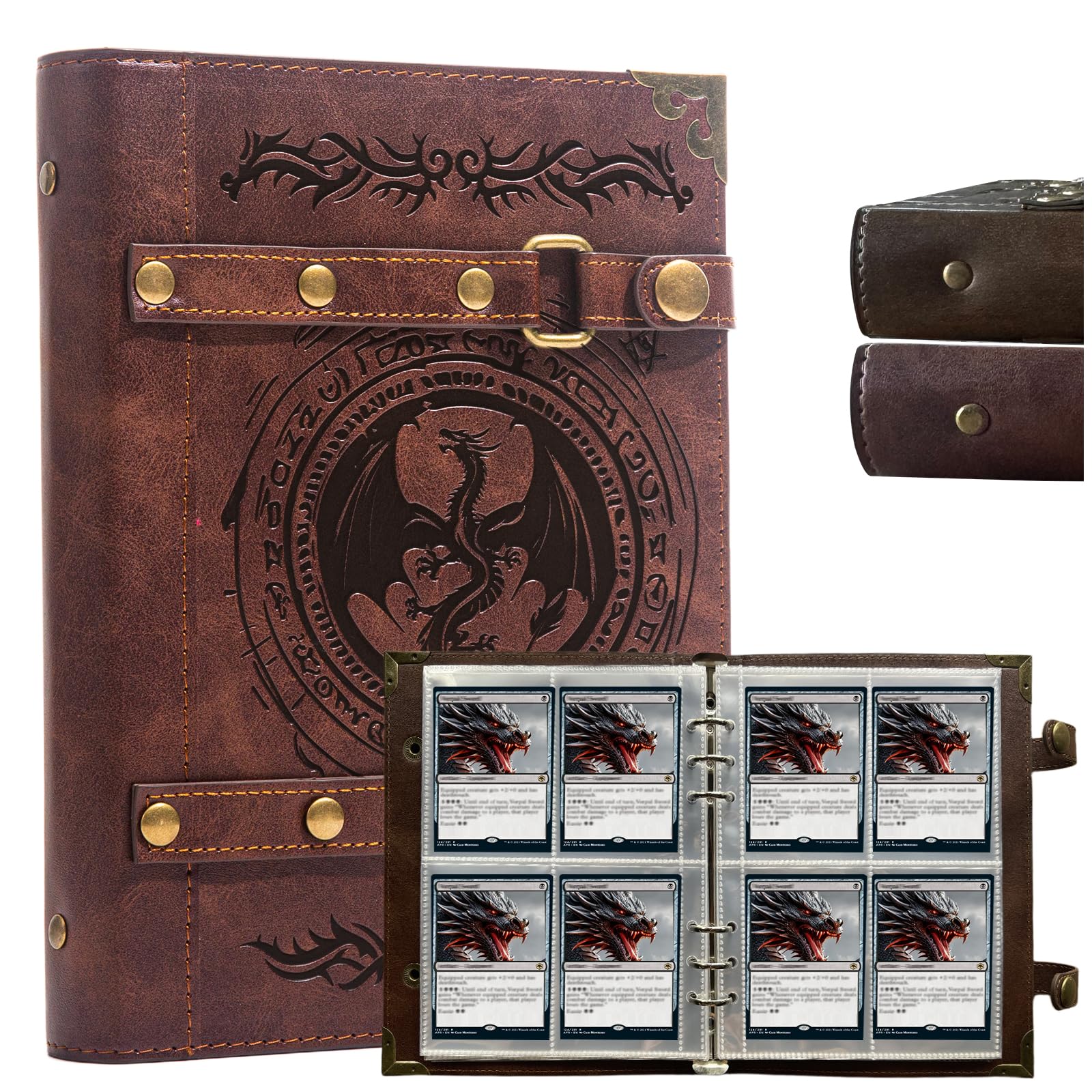 Raccoglitore di carte con 4 tasche, può contenere 240 carte per MTG, TCG, carte da baseball, carte da calcio, carte sportive, raccoglitore di carte da basket, album di carte da collezione premium
