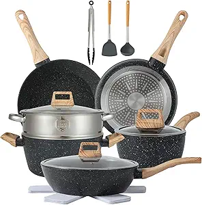 16PCS Pots and Pans Set Non Stick Cookware Set Nonstick with Cooking Set