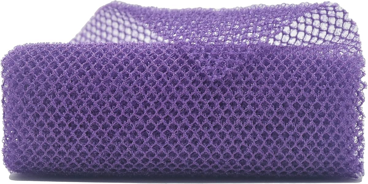African Body Scrubber - Purple Exfoliating Net for Bath and Shower