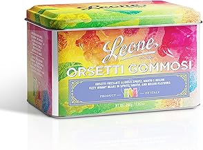 Leone dal 1857 - Latta Caramelle Leone Orsetti Gommosi Cocktail Assortiti - Spritz, Mojito, Bellini - Latta da 250g