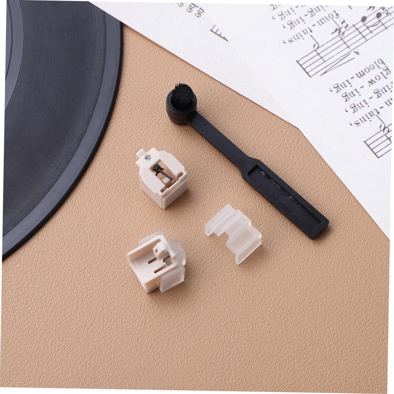 1set Ricambi Per Stylus Di Giradischi Con Spazzola Di Pulizia Ago Di Precisione Per Audio Di Alta Qualità e Compatibile Con Diversi Modelli Di Turntable