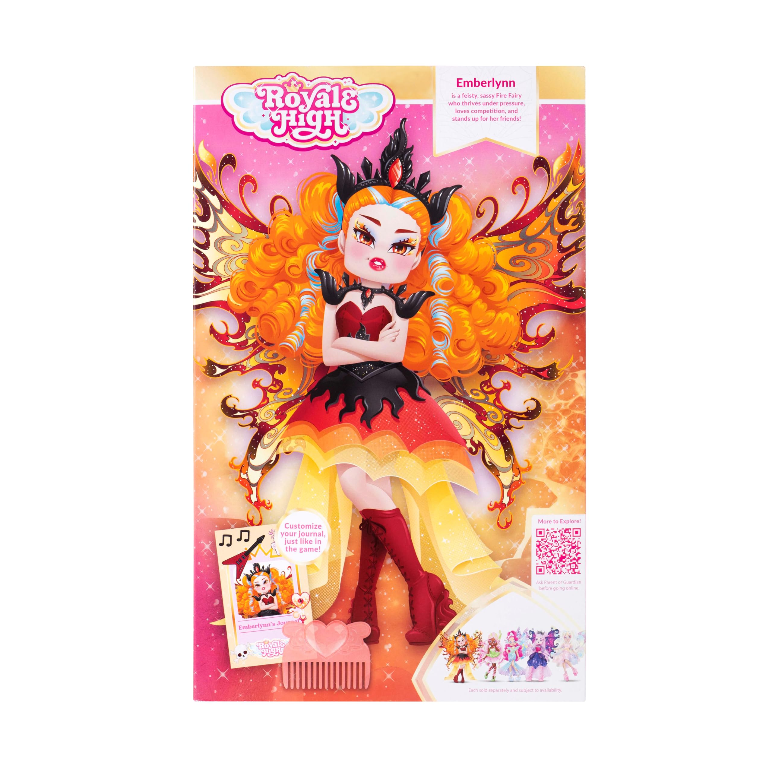 Amazon.com: Royale High 9” Fashion Doll - Emberlynn the Fire Fairy, Series  2 - Fairy Journal, Comb, and Virtual Item Code Included