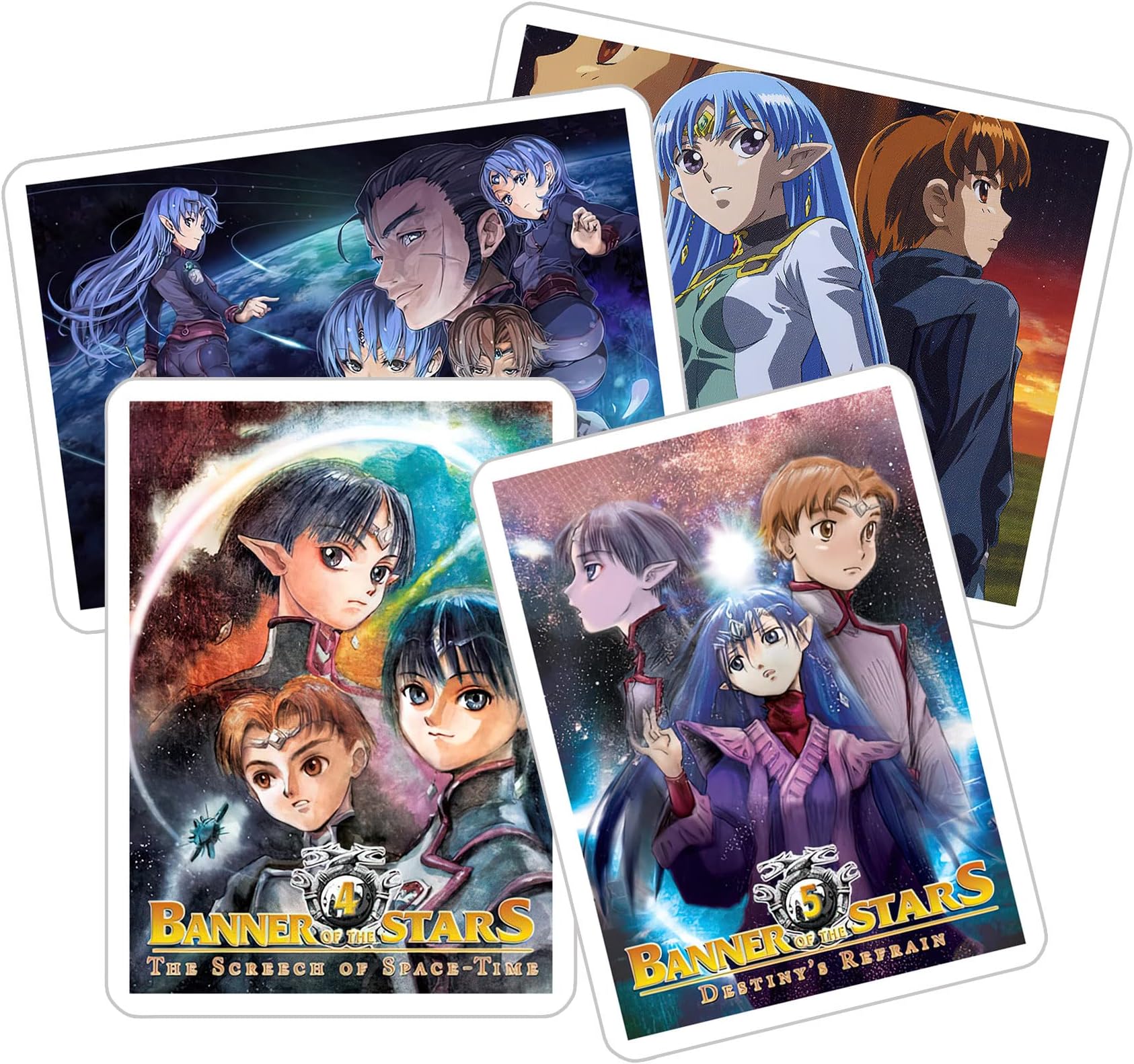 Banner of The Stars Abriel Lafiel Jinto Linn Ekuryua Naurh Cool Moments Pack 4 Pcs Stickers for Water Bottles, Phone, Laptop, Skateboard, Car