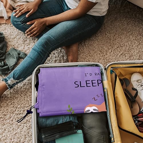 Miniatura 6 de Bolsa de lavandería con bonito patrón de perezoso, bolsas de lavandería extra grandes y resistentes, bolsa de lavandería de lona de perezoso con