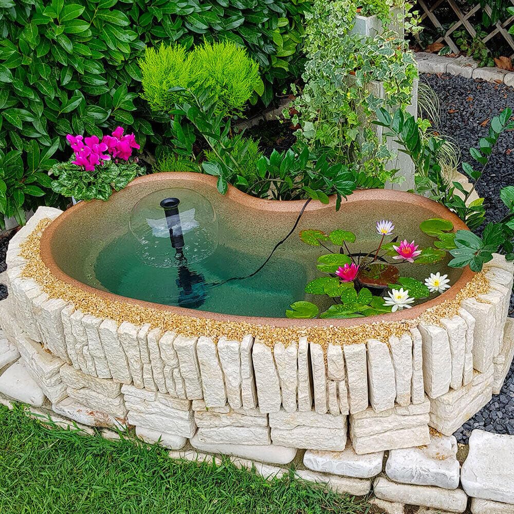Giordanoshop Laghetto Artificiale Roccia da Giardino 140x80x45 cm 200 Litri